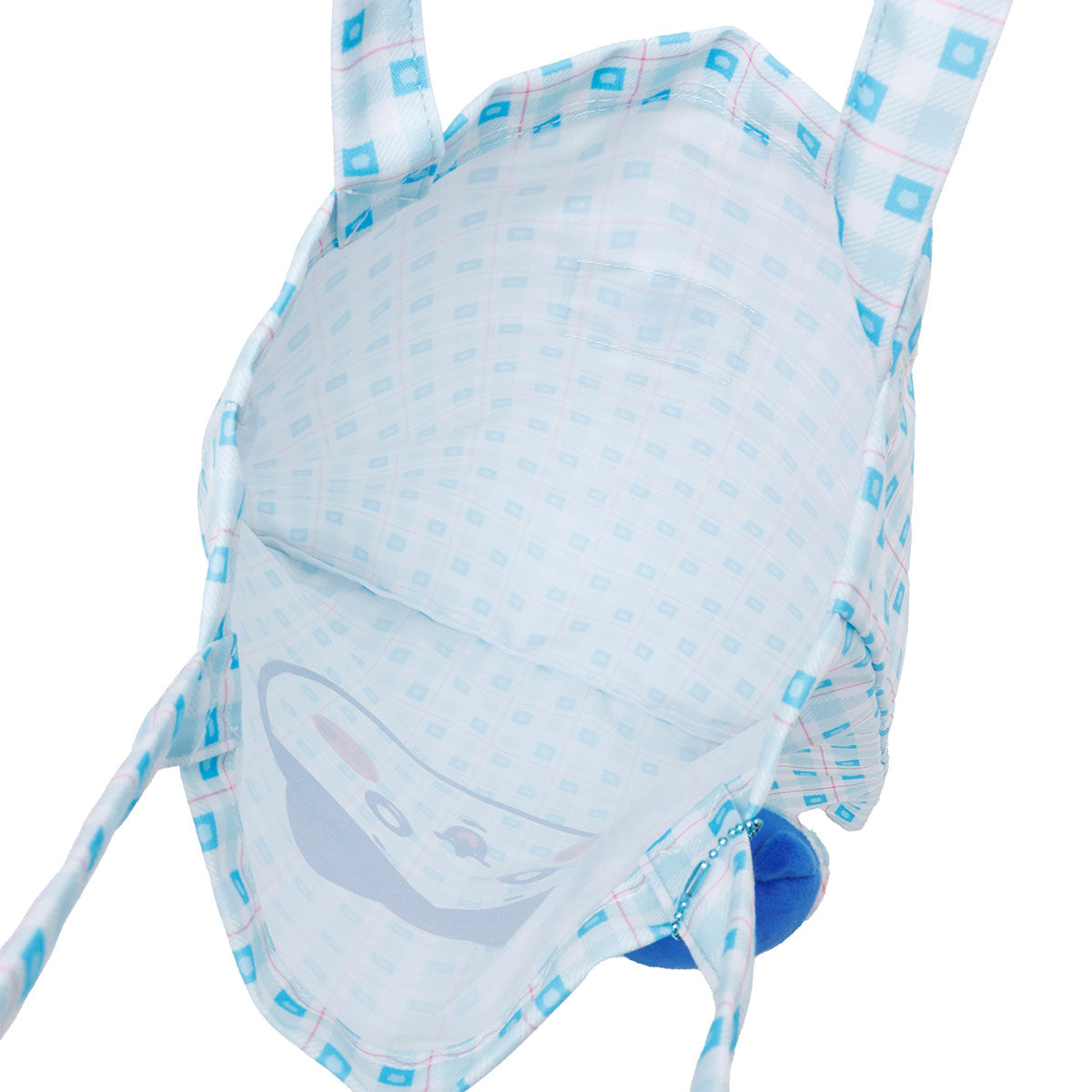 Chiikawa Check Series Tote Bag (with Charm) Hachiware Blue