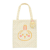 Chiikawa Check Series Tote Bag (with Charm) Usagi Yellow