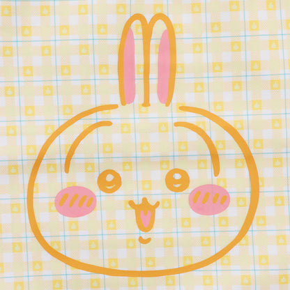 吉伊卡哇 格子系列手提袋 (附吊飾) 兔兔 黃色