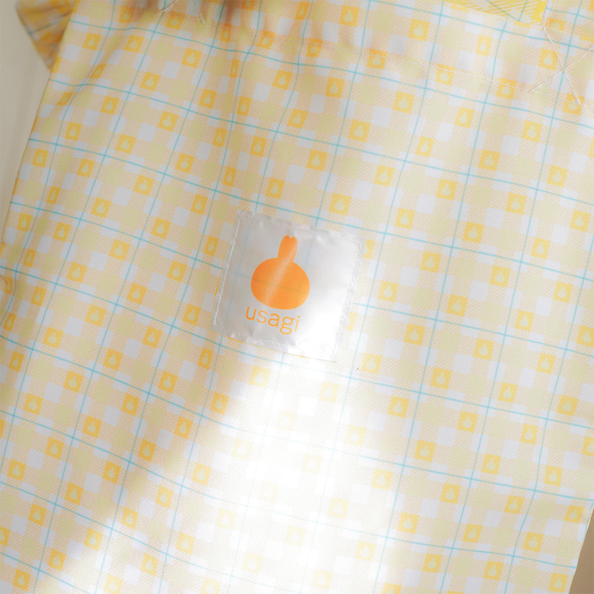 吉伊卡哇 格子系列手提袋 (附吊飾) 兔兔 黃色