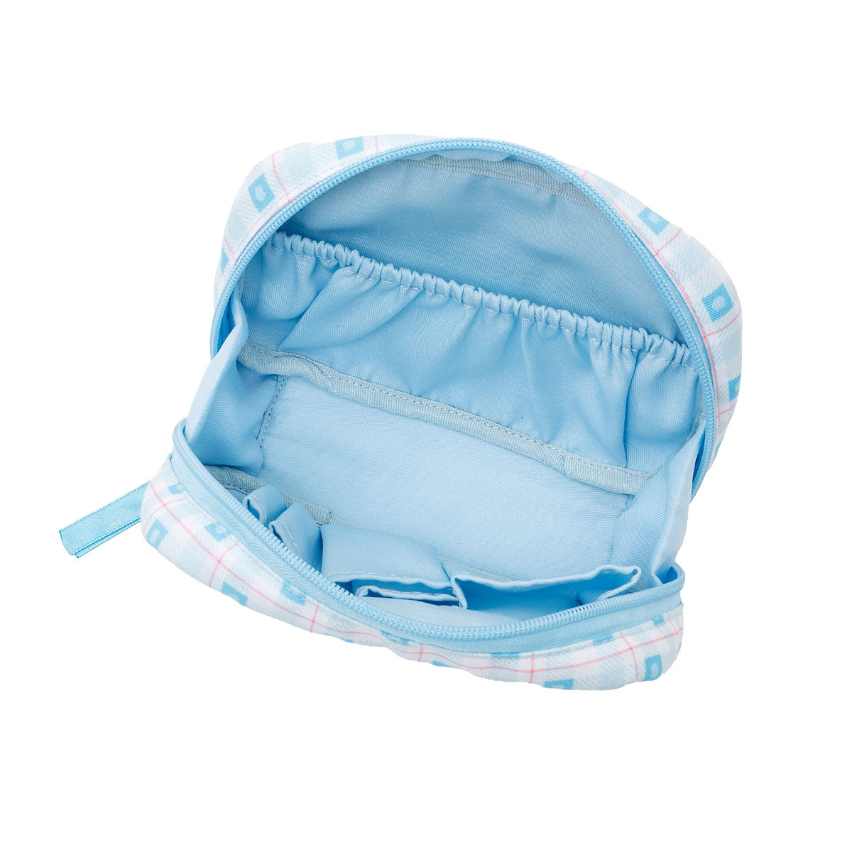 Chiikawa Check Series Pouch Hachiware Blue