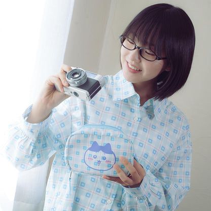 Chiikawa Check Series Pouch Hachiware Blue