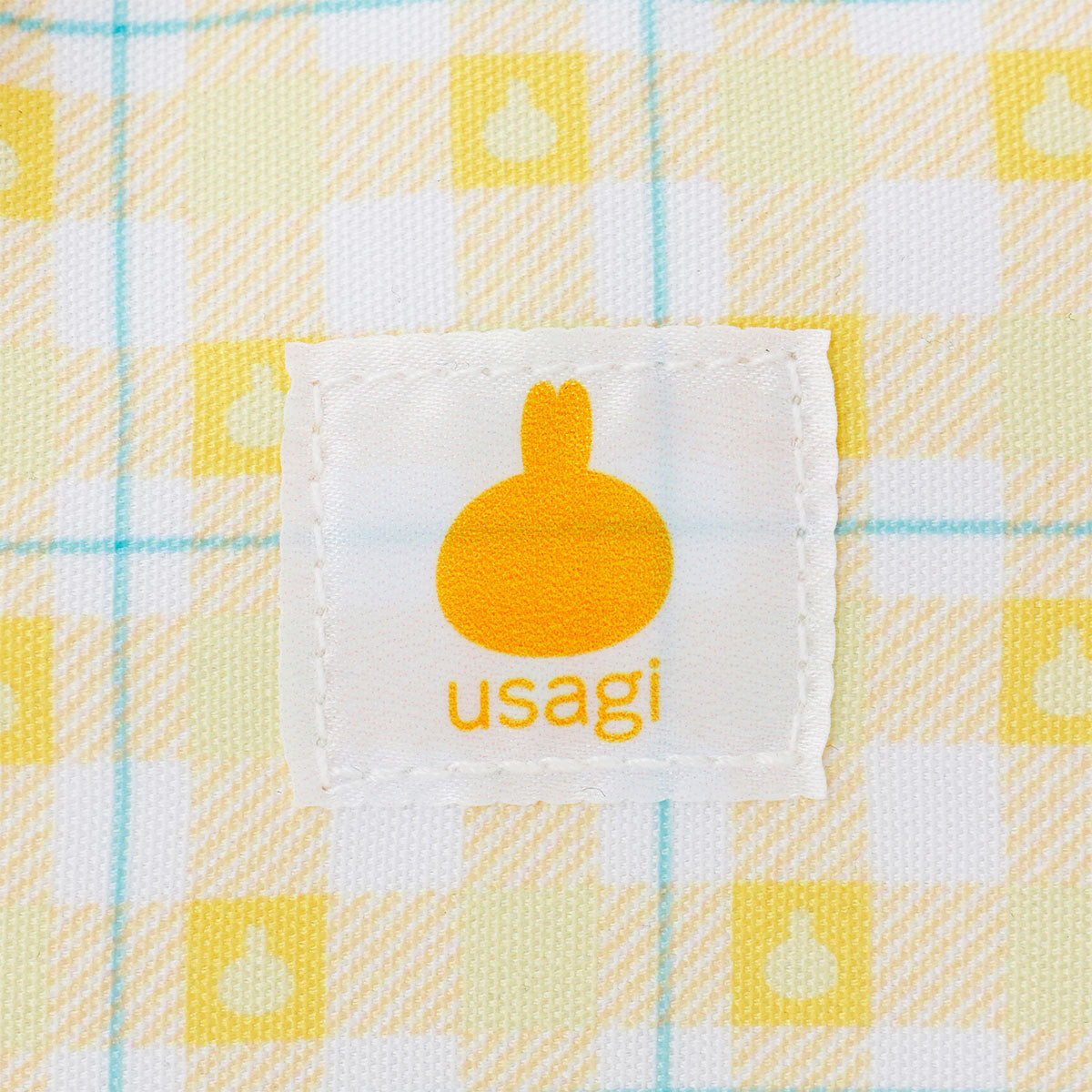 ちいかわ チェックシリーズ ポーチ うさぎ イエロー