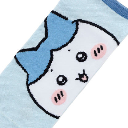 Chiikawa Crew Socks Hachiware Close-Up Light Blue