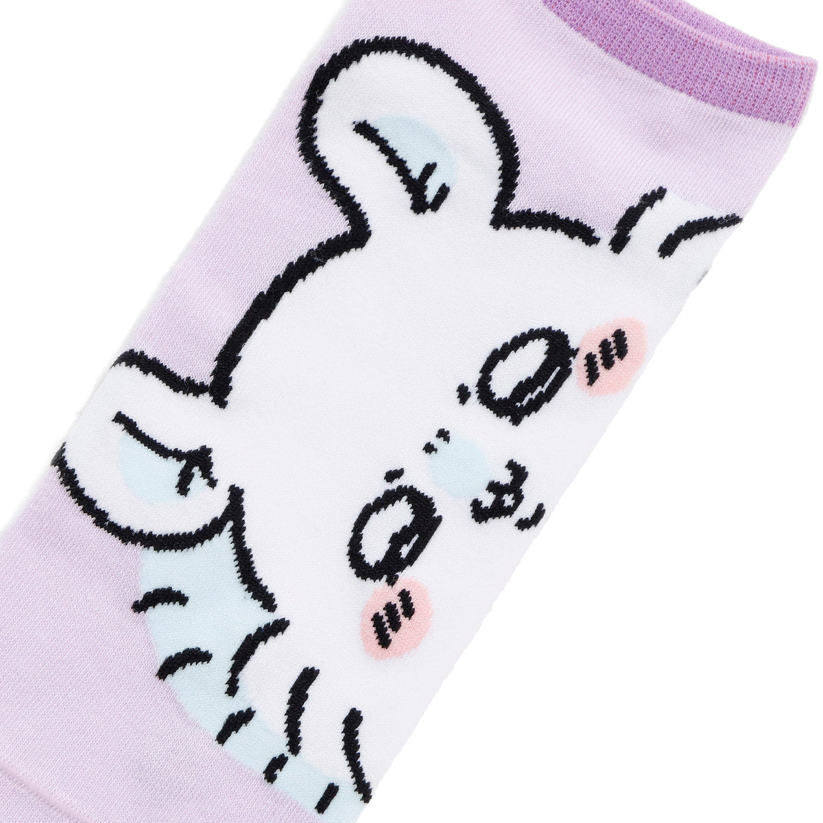 吉伊卡哇 中筒襪 小桃鼠放大款 淺紫色