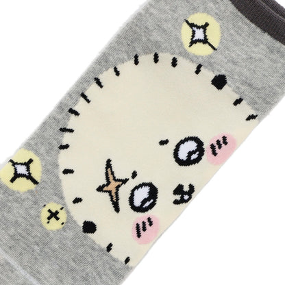 吉伊卡哇 中筒袜 海獭放大款 混灰色