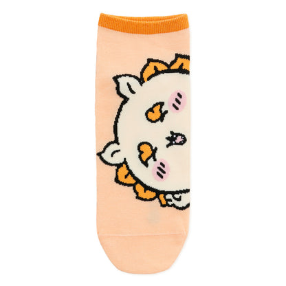 ちいかわ クルーソックス シーサーアップ ペールオレンジ