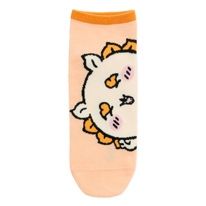 ちいかわ クルーソックス シーサーアップ ペールオレンジ