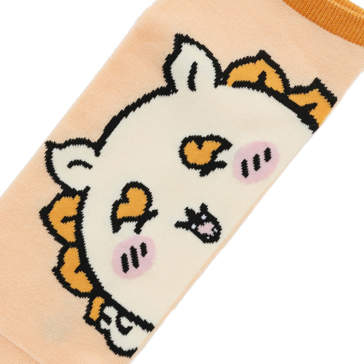 ちいかわ クルーソックス シーサーアップ ペールオレンジ