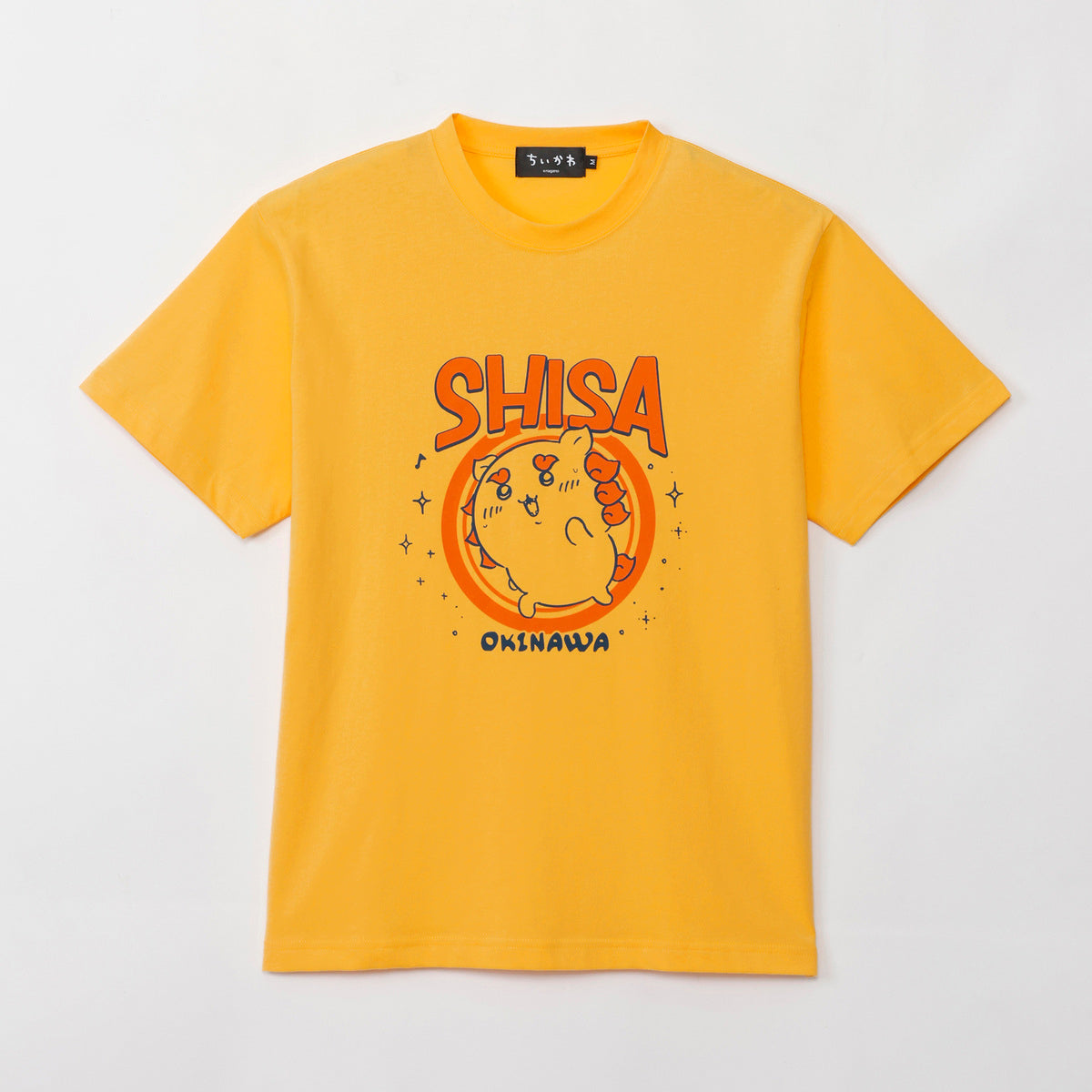 ちいかわ シーサーのおみやげやさん Tシャツ 全速力 イエロー