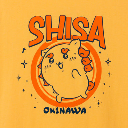 ちいかわ シーサーのおみやげやさん Tシャツ 全速力 イエロー