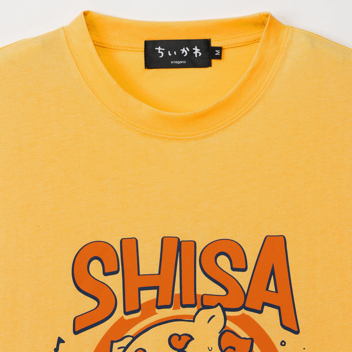 ちいかわ シーサーのおみやげやさん Tシャツ 全速力 イエロー