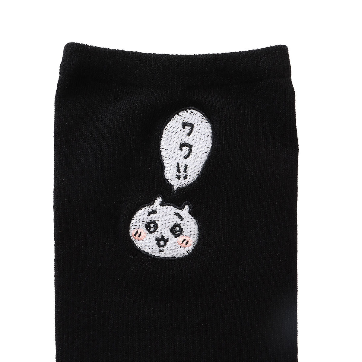 吉伊卡哇 刺繡中筒襪 吉伊卡哇 黑色