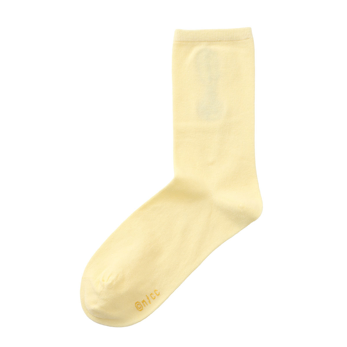Chiikawa Crew Socks One-Point Embroidery Usagi Pale Yellow