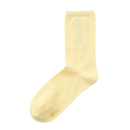 Chiikawa Crew Socks One-Point Embroidery Usagi Pale Yellow