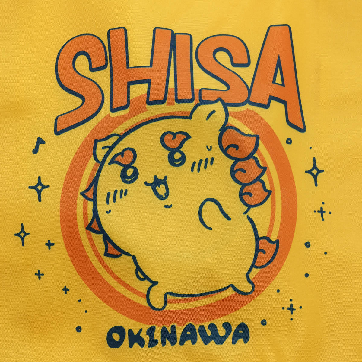 ちいかわ シーサーのおみやげやさん エコバッグ 全速力 イエロー