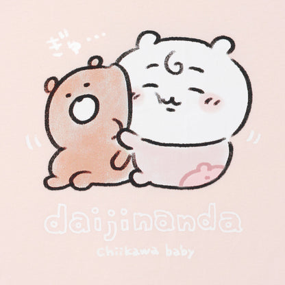 ちいかわ Chiikawa Baby ラグランTシャツ だいじなんだ ピンク/スミ