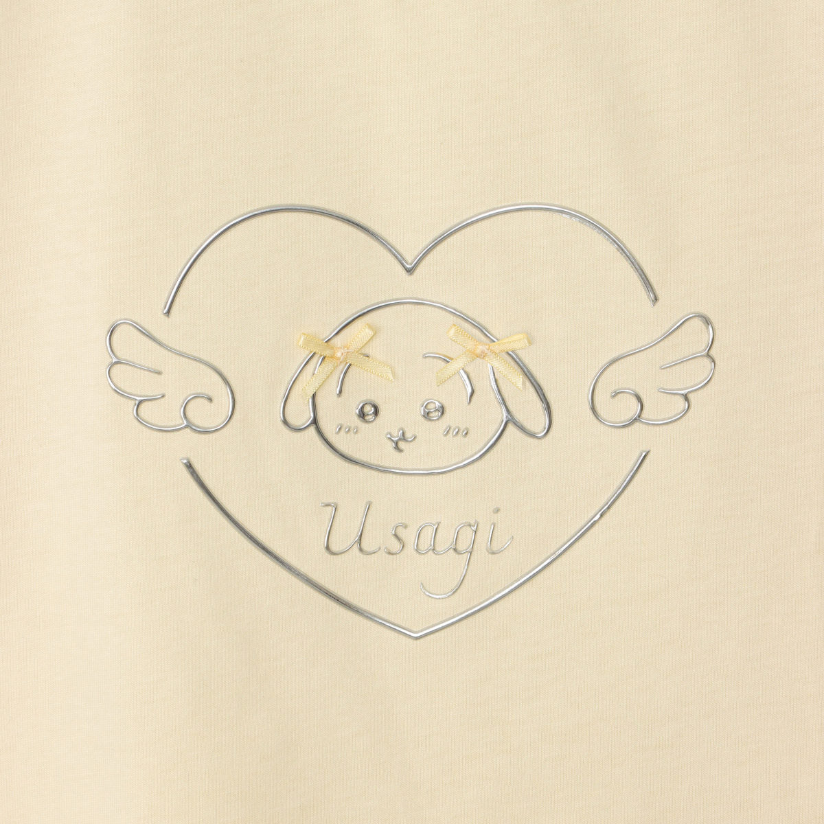 Chiikawa Go!HARAJUKU T-Shirt Ribbon Ribbon Usagi Yellow