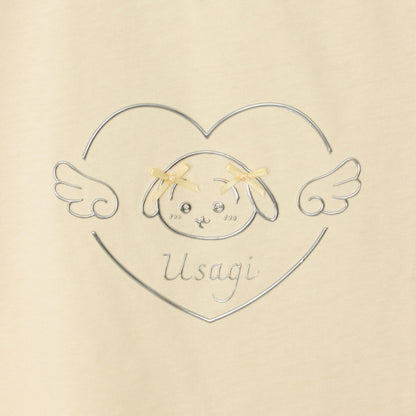 Chiikawa Go!HARAJUKU T-Shirt Ribbon Ribbon Usagi Yellow