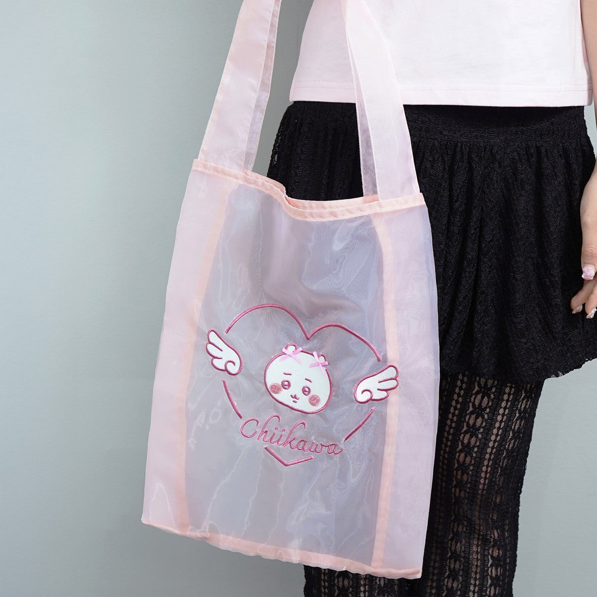 Chiikawa Go!HARAJUKU Organza Bag Ribbon Ribbon Pink (Chiikawa)