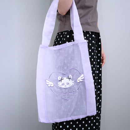 Chiikawa Go!HARAJUKU Organza Bag Ribbon Ribbon Purple (Momonga)