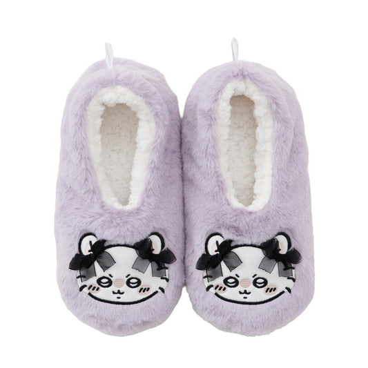 ちいかわ ルームシューズ モモンガリボン パープル