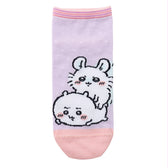 ちいかわ クルーソックス ちいかわとモモンガ ピンク