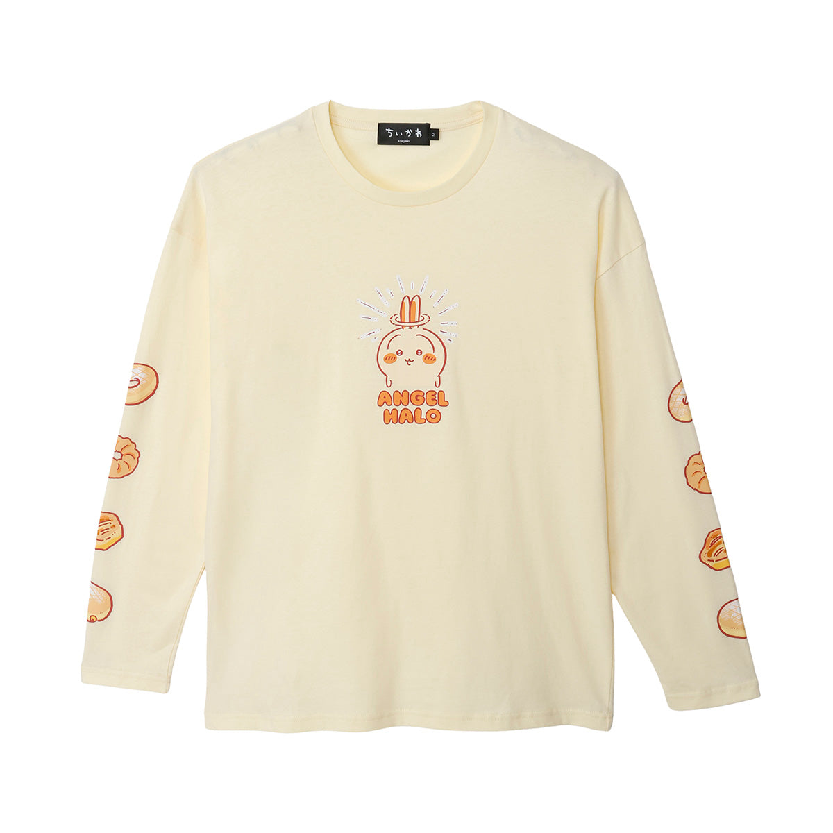吉伊卡哇 长袖T恤 甜甜圈 黄米色