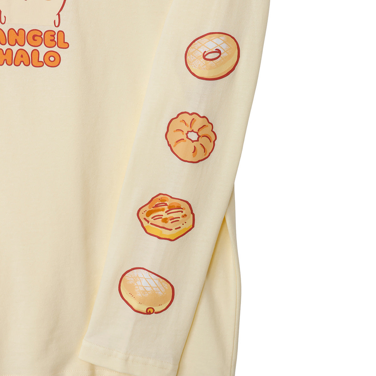 吉伊卡哇 长袖T恤 甜甜圈 黄米色