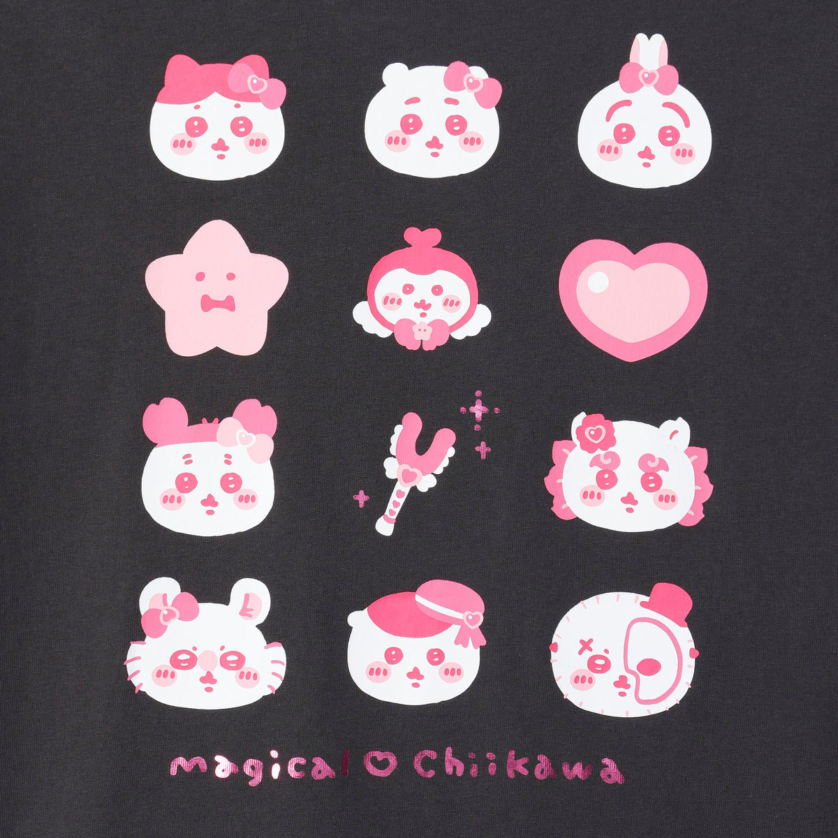 吉伊卡哇 魔法吉伊卡哇 T恤 亮晶晶 炭黑