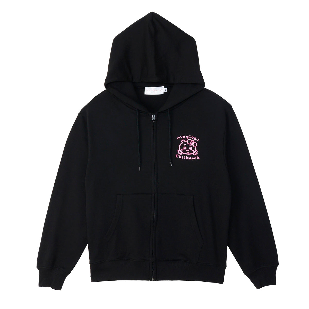 Chiikawa Magical Chiikawa Zip-up Hoodie Kirakira Black