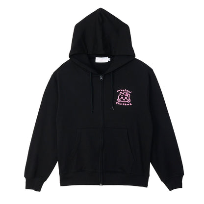 Chiikawa Magical Chiikawa Zip-up Hoodie Kirakira Black
