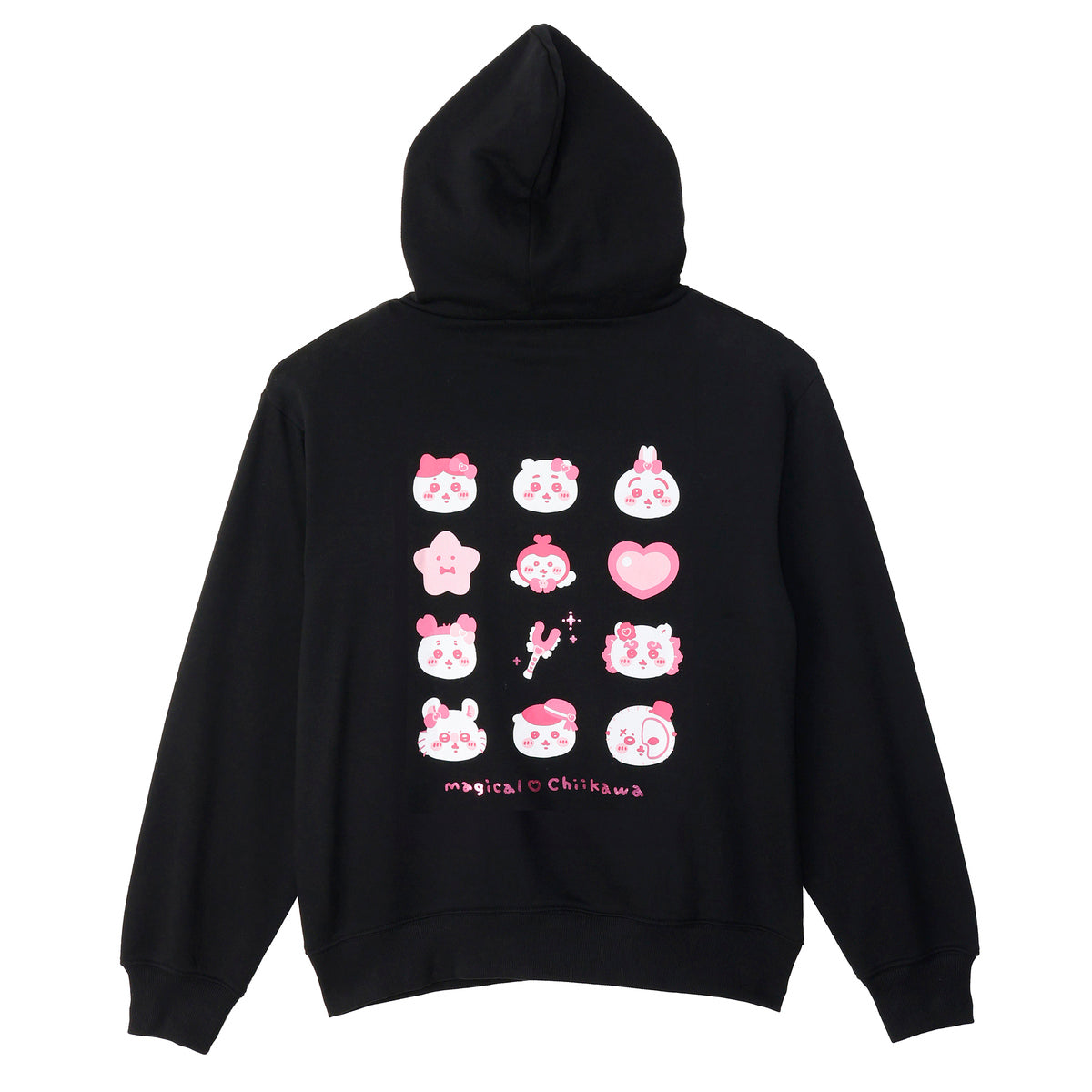 Chiikawa Magical Chiikawa Zip-up Hoodie Kirakira Black