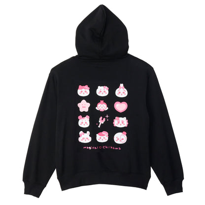 Chiikawa Magical Chiikawa Zip-up Hoodie Kirakira Black