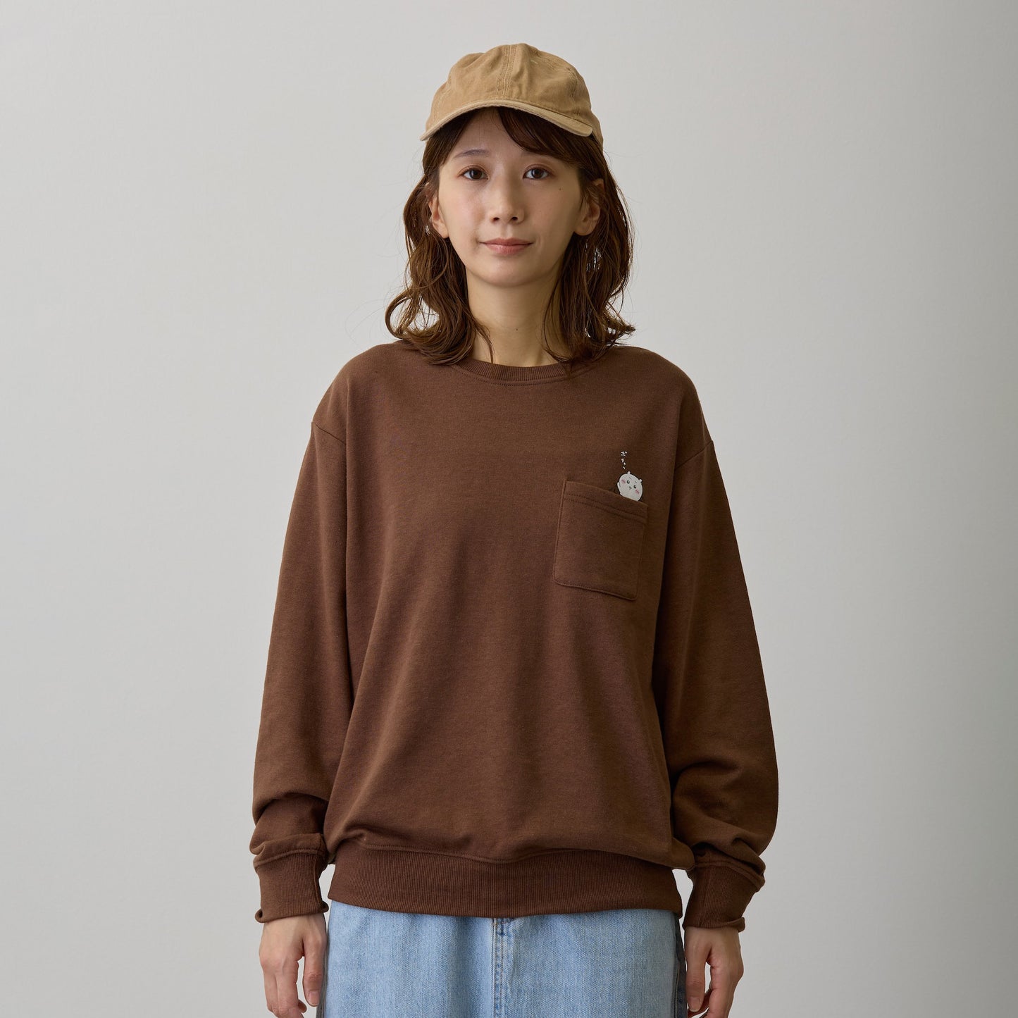 Chiikawa Sweatshirt "Self Fondue" Brown