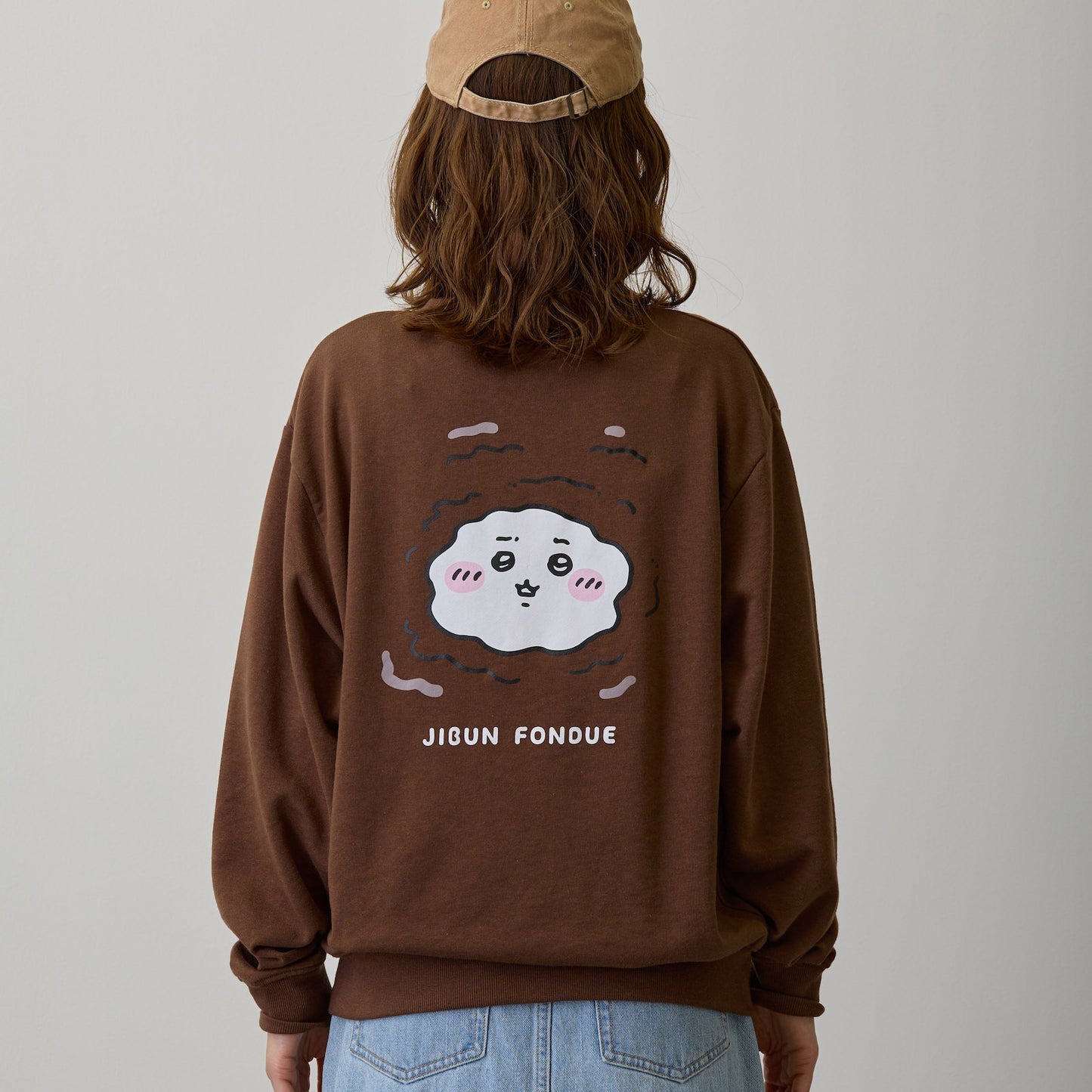 Chiikawa Sweatshirt "Self Fondue" Brown