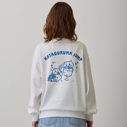 吉伊卡哇 衛衣 騎肩跳躍 白色