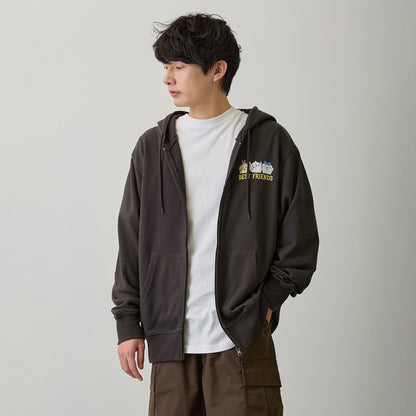 Chiikawa Zip-up Hoodie "Friendly Trio" Sumi