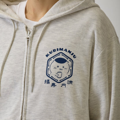 吉伊卡哇 拉链卫衣 福寿圆满 灰色