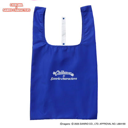 ちいかわ×サンリオキャラクターズ スーパーマーケットなエコバッグ みんな ブルー