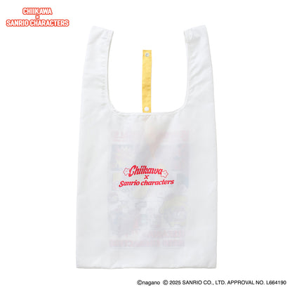 ちいかわ×サンリオキャラクターズ スーパーマーケットなエコバッグ うさぎ・ポムポムプリン ホワイト
