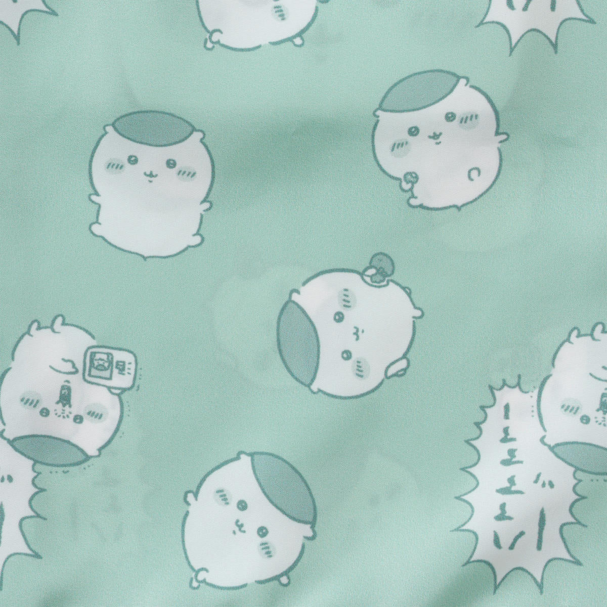 吉伊卡哇 環保袋 栗子饅頭滿版圖案 綠色