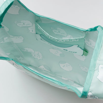 吉伊卡哇 環保袋 栗子饅頭滿版圖案 綠色