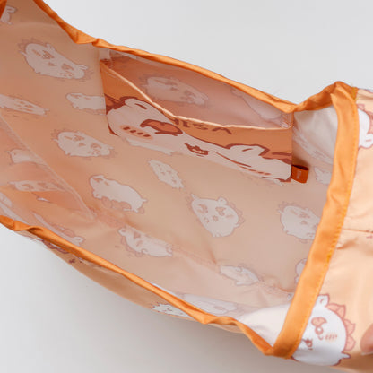 吉伊卡哇 環保袋 風獅爺滿版圖案 橙色