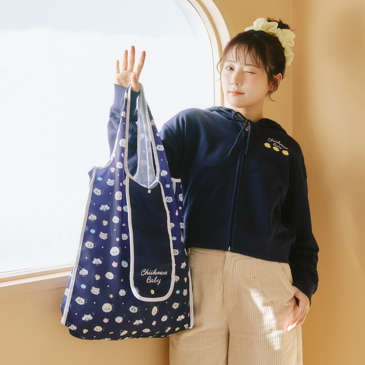ちいかわ Chiikawa Baby エコバッグ みんな ネイビー