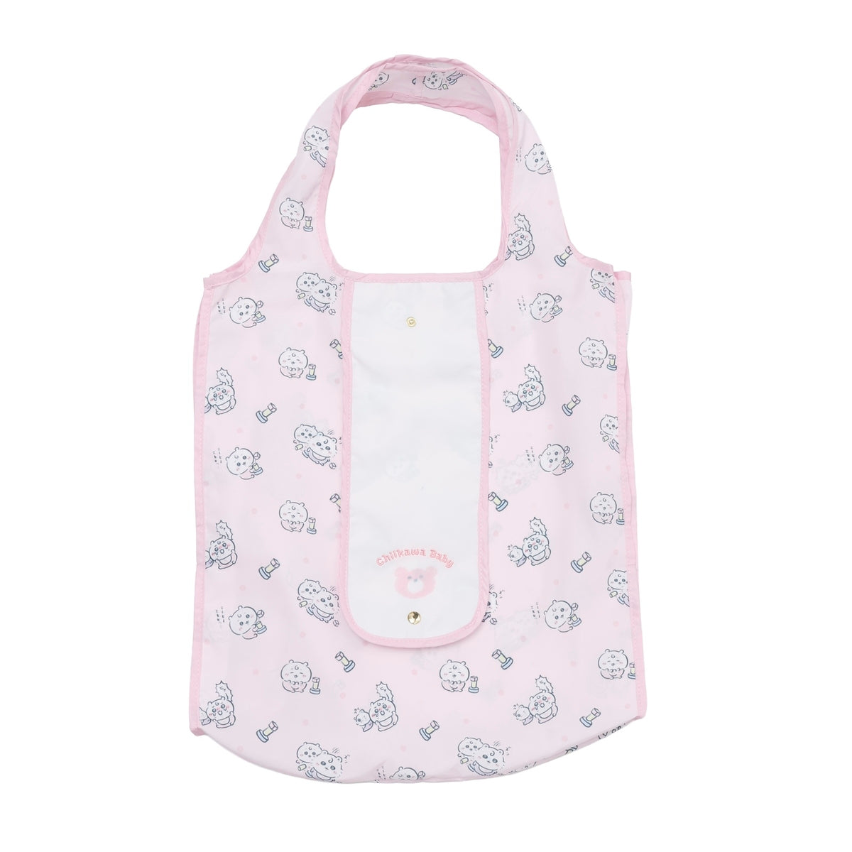 ちいかわ Chiikawa Baby エコバッグ 積み木崩されちゃった ピンク