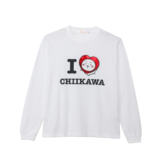 Chiikawa Long Sleeve T-shirt I LOVE CHIIKAWA White