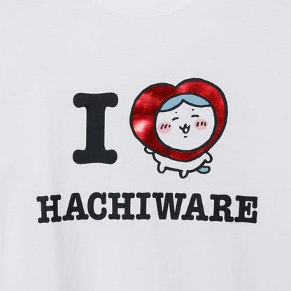 吉伊卡哇 長袖T恤 I LOVE HACHIWARE 白色