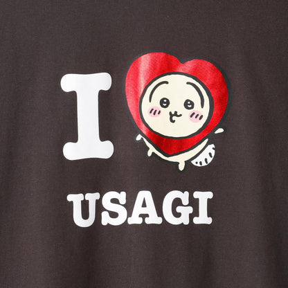 吉伊卡哇 長袖T恤 I LOVE USAGI 炭灰色