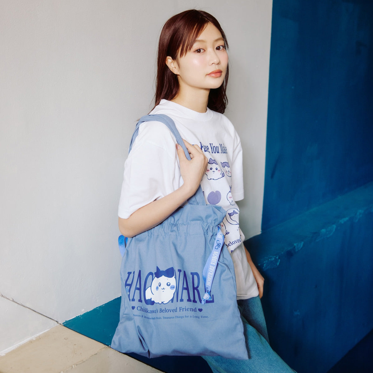 치이카와 토트백 (가르마 시리즈 / 삭스 블루)